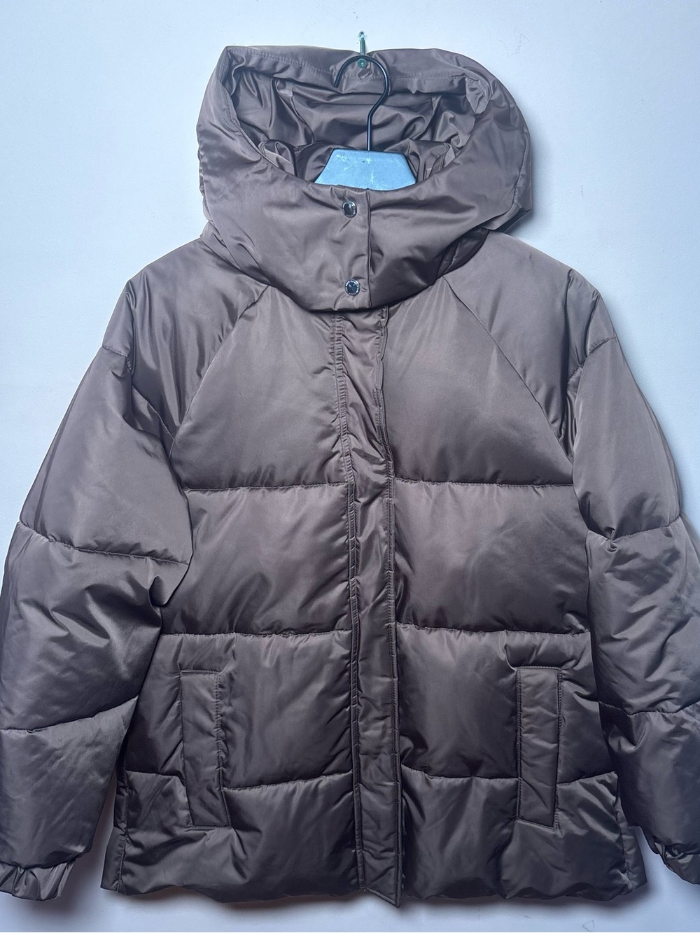 Abercrombie & Fitch A&F Ultra Brown Puffer Jacket Removable Hood L